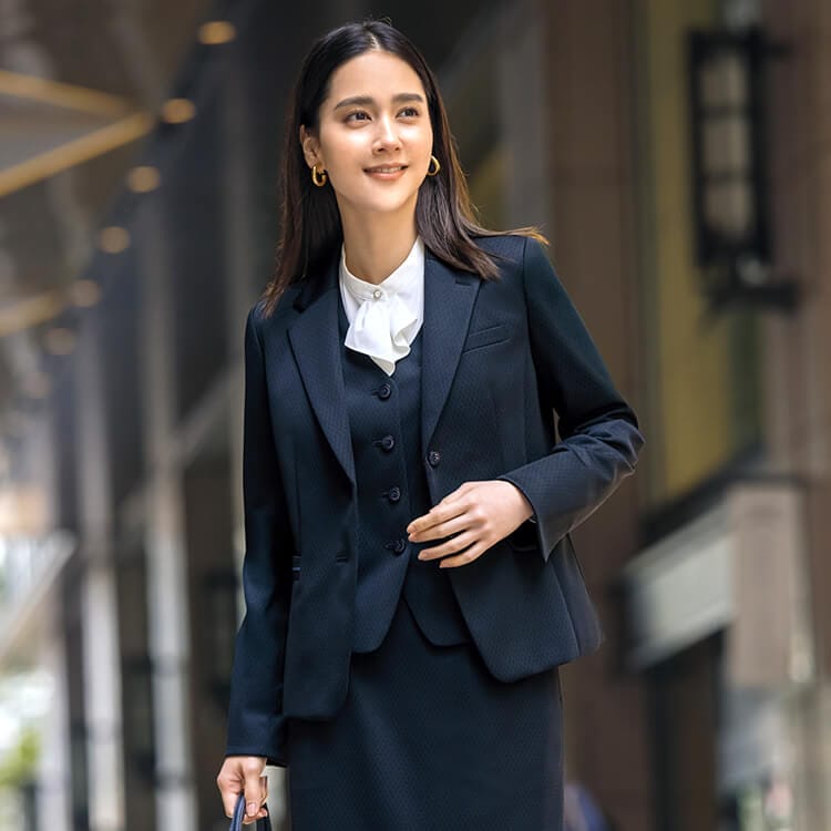 セロリー 25261 事務服ジャケット ニットストレッチ素材 オフィスユニフォーム