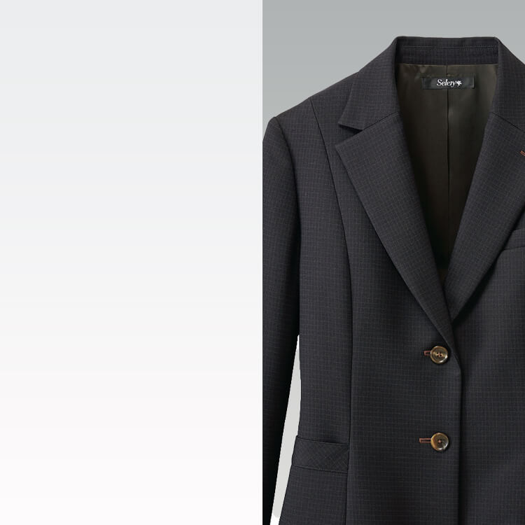 動きやすい事務服ジャケット｜軽量ニット素材 ECO仕様 オフィスや受付に最適なレディース制服