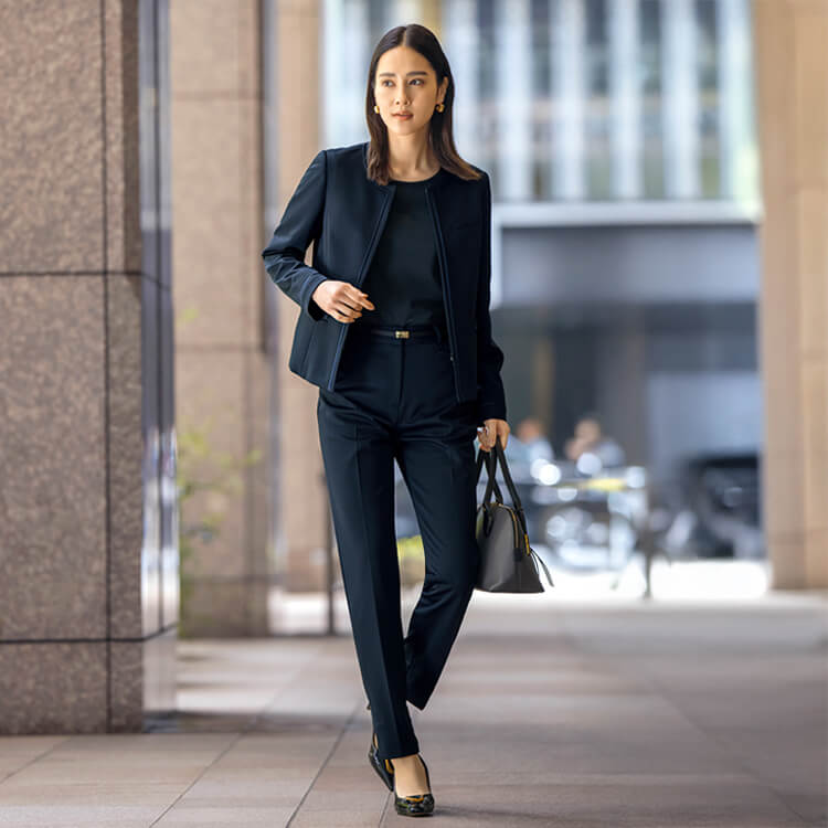 ストレッチパンツ 動きやすい レディース事務服