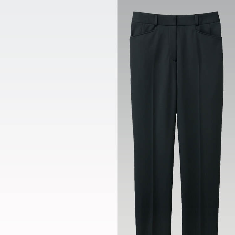 サステナブル素材を使用した事務服パンツ｜環境に配慮したオフィスユニフォーム
