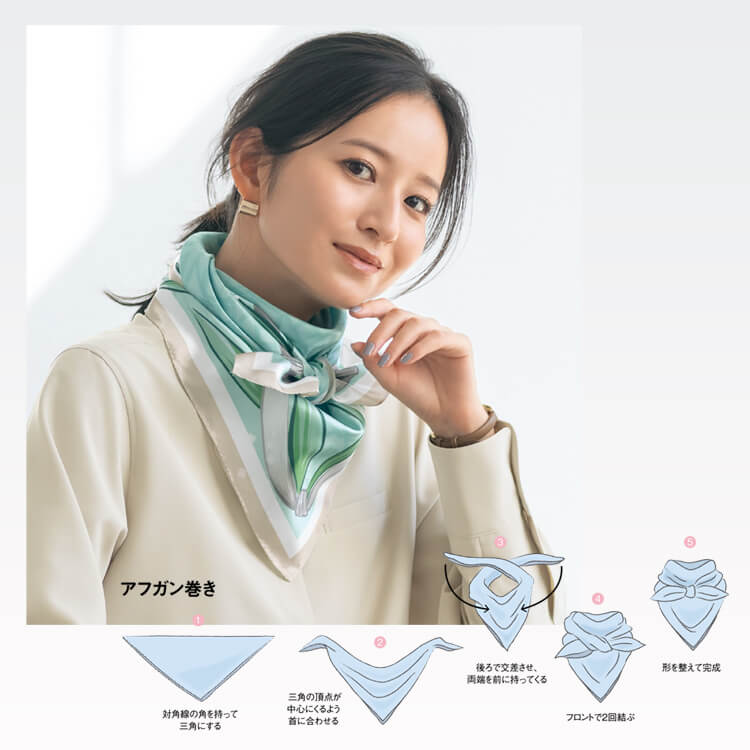 事務服スカーフ大判－88cm×88cm・ジェーンパッカーのおしゃれスカーフ