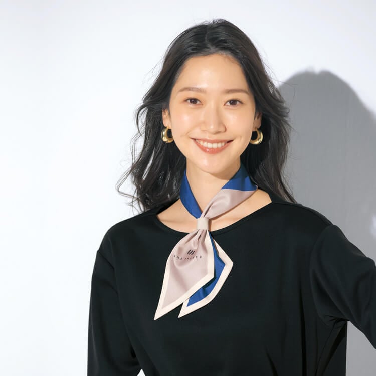 事務服スカーフ ループ付き