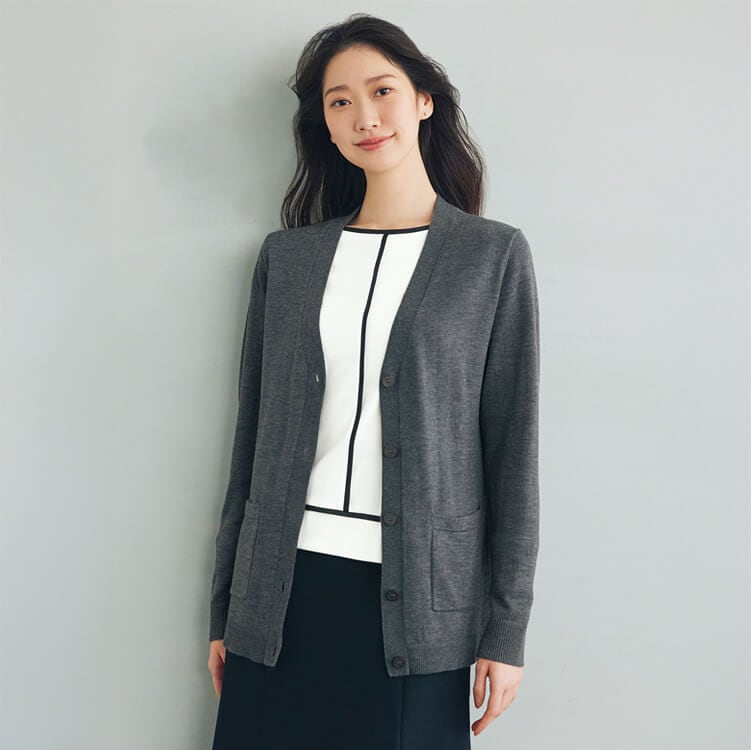 ロングカーディガン 事務服