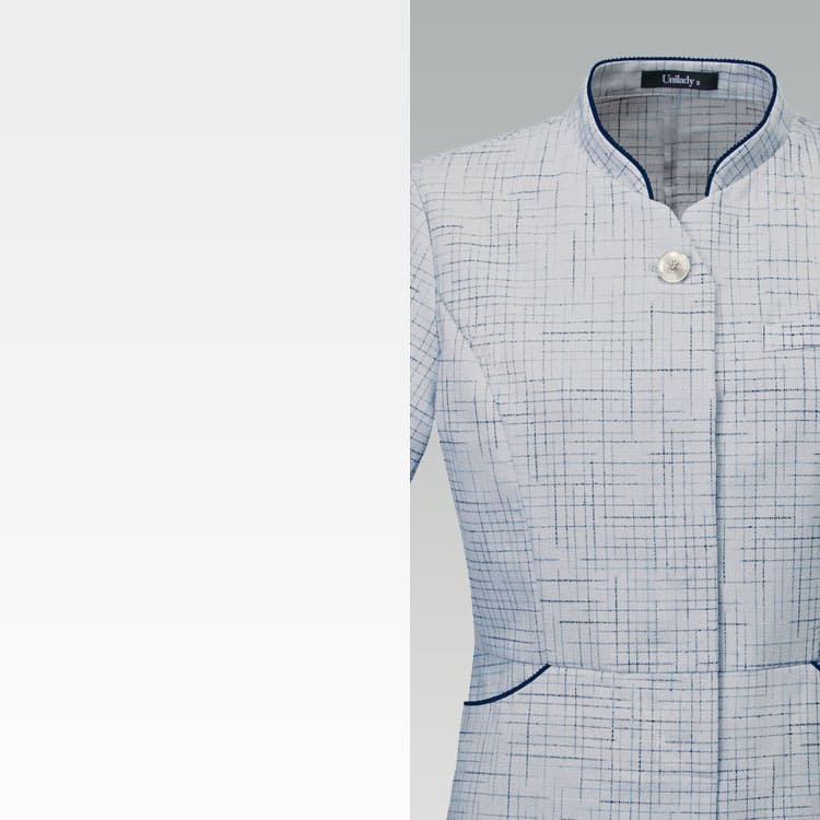 オフィス制服 U22650 UNILADY ヤギコーポレーション 半袖ジャケット 尾州織ミストヴェールツイード 軽量で通気性抜群の可愛い夏用オフィス服