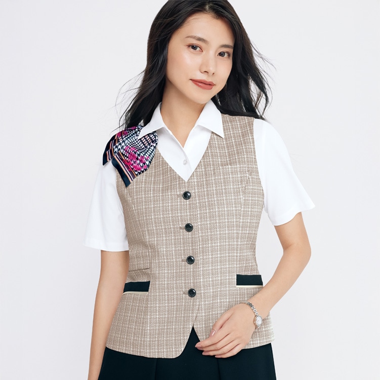 夏の事務服ベスト