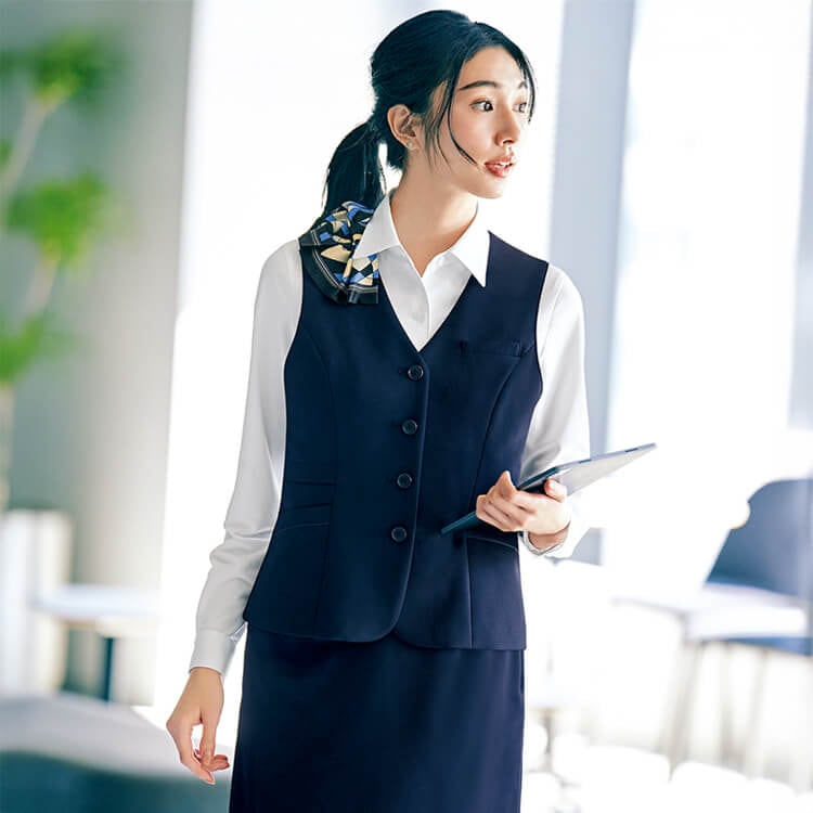 事務服ベストおしゃれ