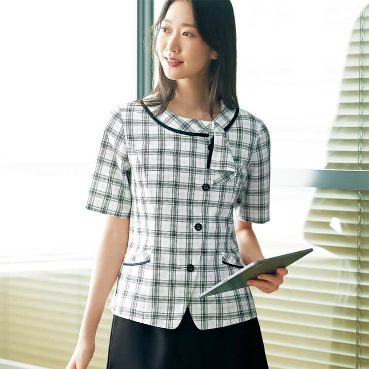 事務服オーバーブラウス