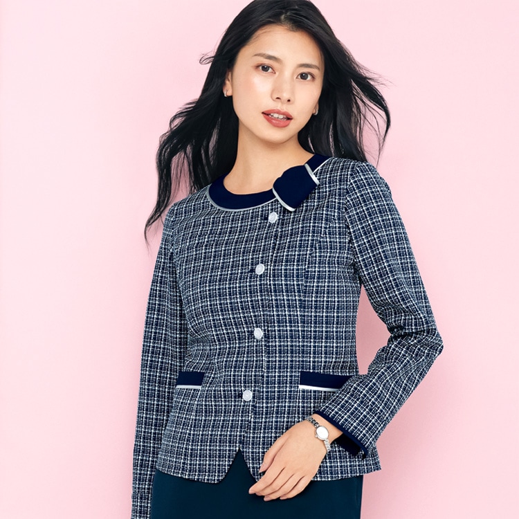 事務服オーバーブラウス長袖