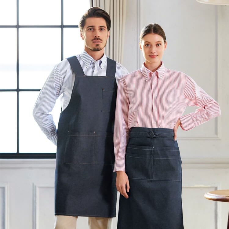 飲食店エプロン｜arbe エプロン「肩ひも広め」カフェ制服や物販店舗に