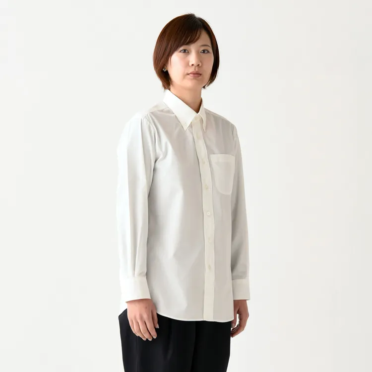 セブンユニフォーム 4453 飲食店制服 ボタンダウンシャツ長袖 男女兼用