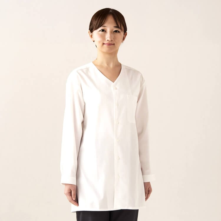 厨房シャツ・飲食店制服・コックシャツ・綿シャツ・男女兼用・飲食業ユニフォーム