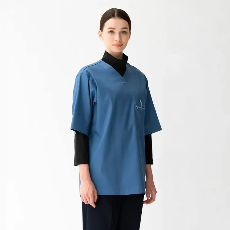 セブンユニフォーム 7368 男女兼用 業務用シャツ 厨房 制服 上質な綿素材
