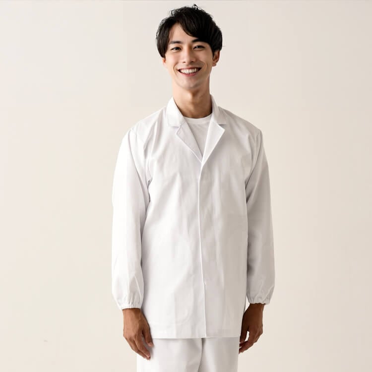 HYS AA310-6 コート 綿100％・飲食店白衣・調理白衣・長袖コート・綿100％・料理人白衣・厨房ユニフォーム