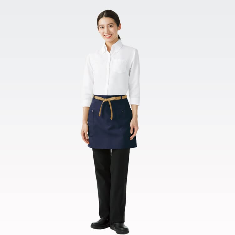 洋菓子店・腰下エプロン・色落ちに強い・物販サービス業・制服・eユニフォーム
