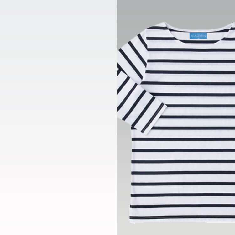業務用Tシャツ・七分袖・おしゃれ・ベーカリー制服・ストレッチ・動きやすい・飲食店ユニフォーム