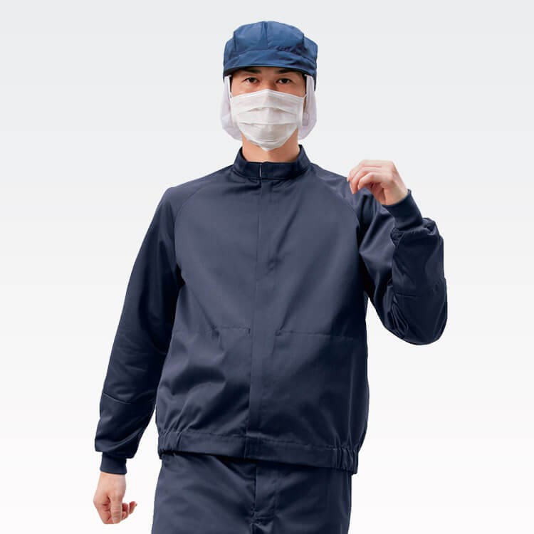 食品工場作業服ネイビー