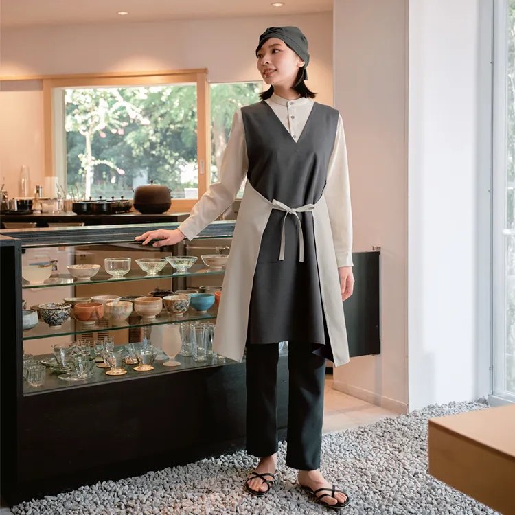 和食店制服 エプロン 蕎麦屋 前掛け 寿司屋 居酒屋ユニフォーム