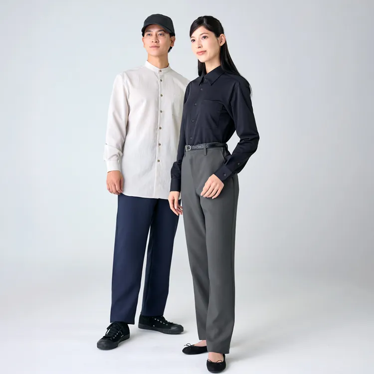 男女兼用で使いやすいパンツ 業務用ユニフォーム 店員 ズボン