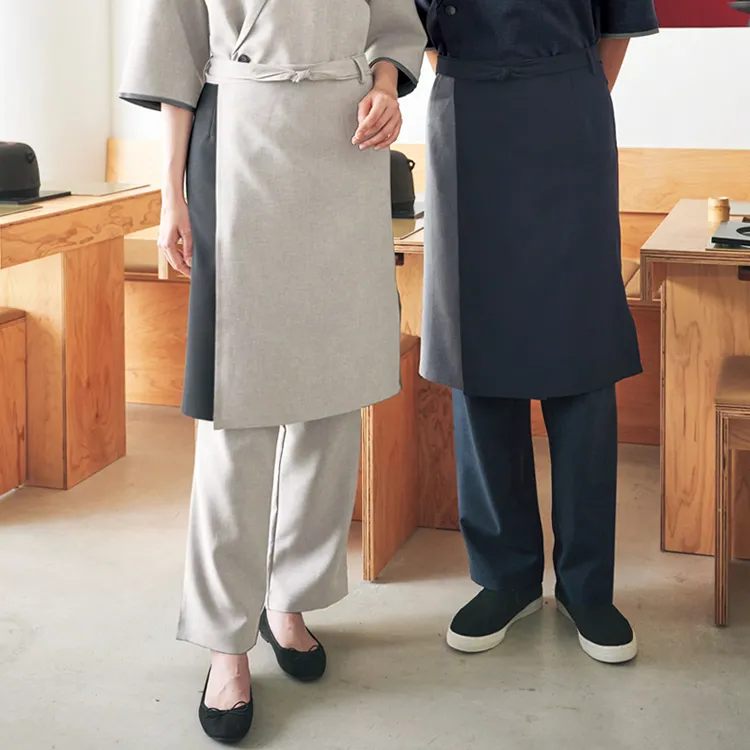 とんねるず ウェブ限定 前掛け エプロン サロンエプロン ユニフォーム】「和の趣と現代的な機能性を兼ね備えた