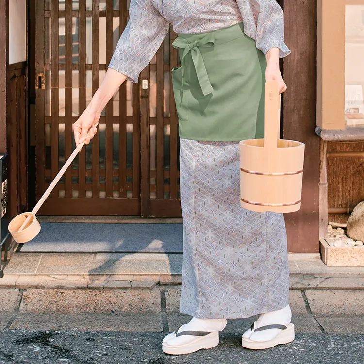 住商モンブラン SB004 茶衣着 下衣 スカート 仲居 着物ユニフォーム 業務用着物 和風制服 割烹料理店