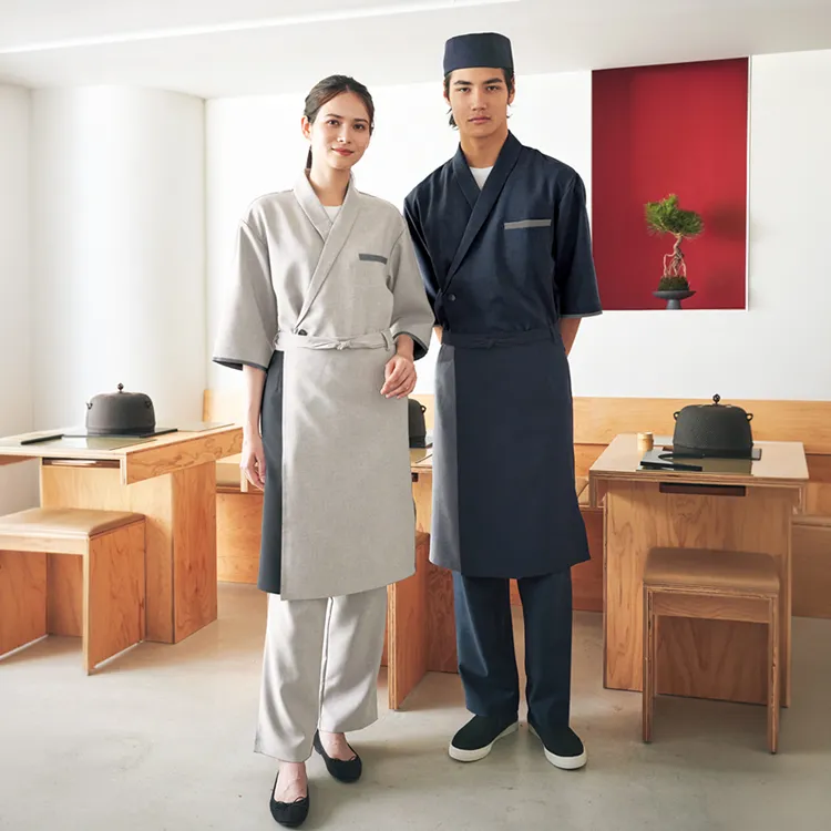 和風前掛け｜和食店エプロン・吸汗速乾・ストレッチ・旅館制服・居酒屋