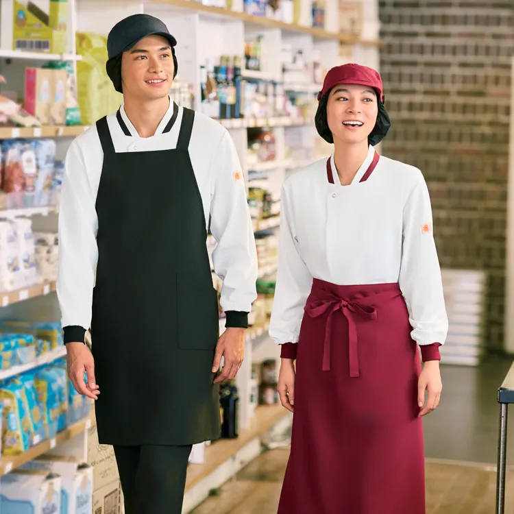 藤*産様 エスコバー 実着用ユニフォーム スーパーマーケット ユニフォーム｜住商モンブラン・男女兼用・HACCP