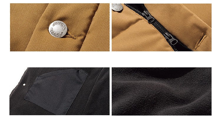フェイクダウンベスト(d615)は、メタリックボタン、ダブルファスナー、内ポケット、裏地がフリース素材となっています