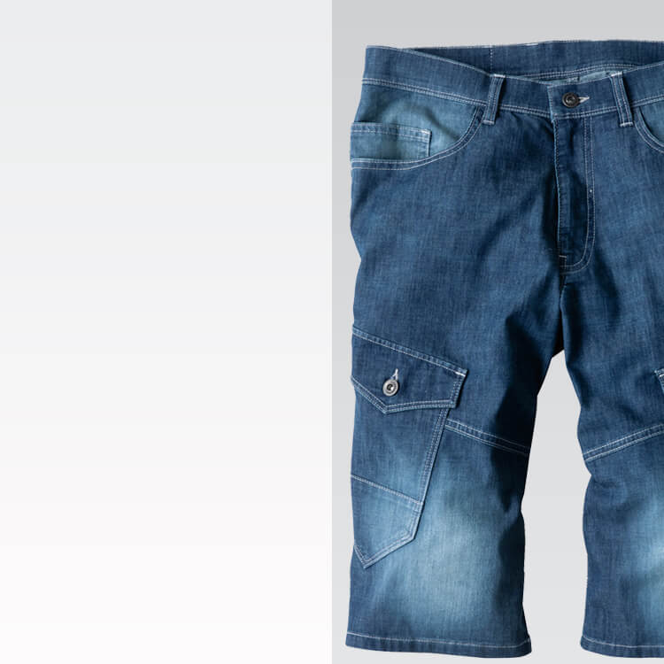 デニム作業服ハーフパンツ