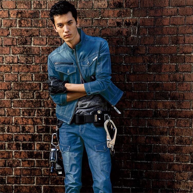 作業着ズボンデニム夏服