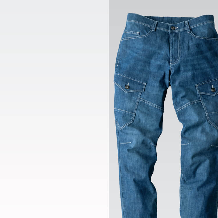 デニム作業ズボン夏服