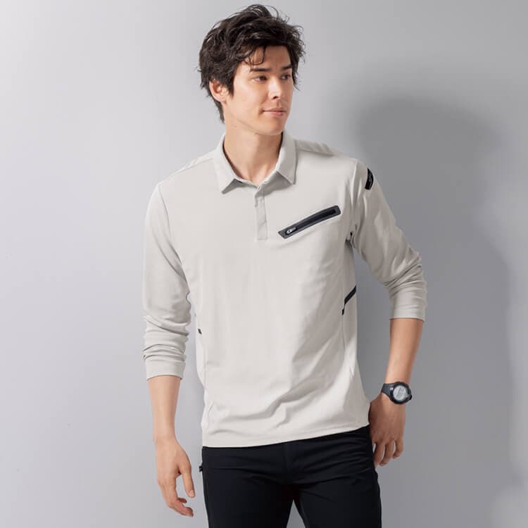 作業服ポロシャツ長袖