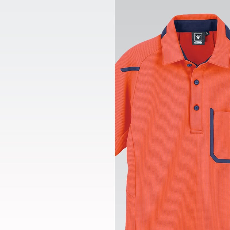 建設会社作業服ポロシャツ
