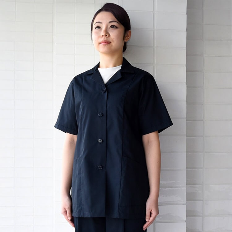 レディース 働く女子のWork Wear WORKスモックWide ワンピース（プリント）