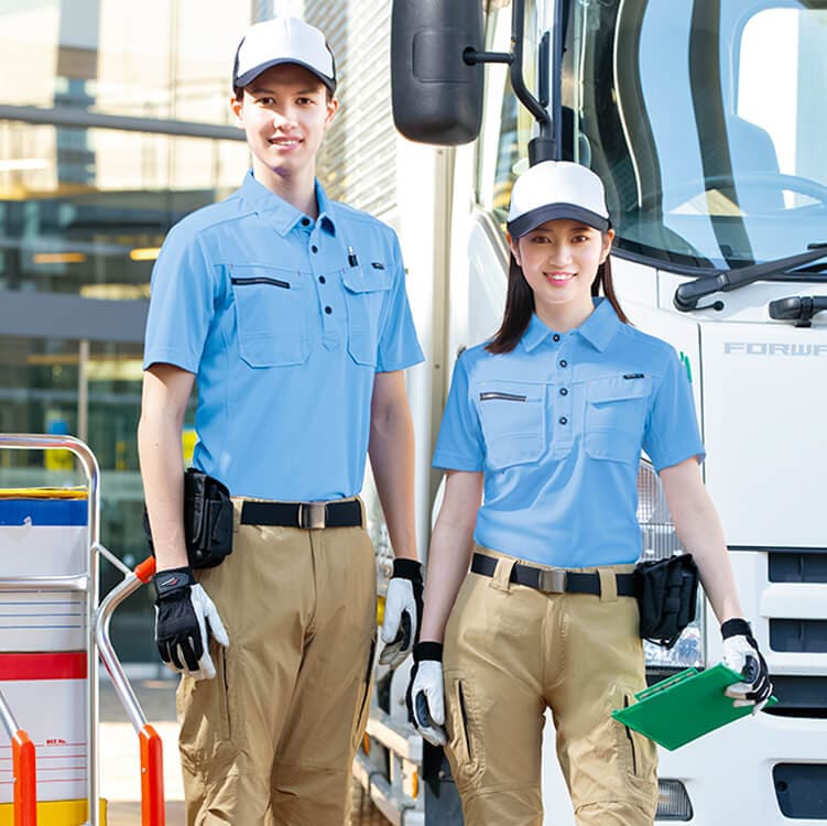 作業服ポロシャツ半袖