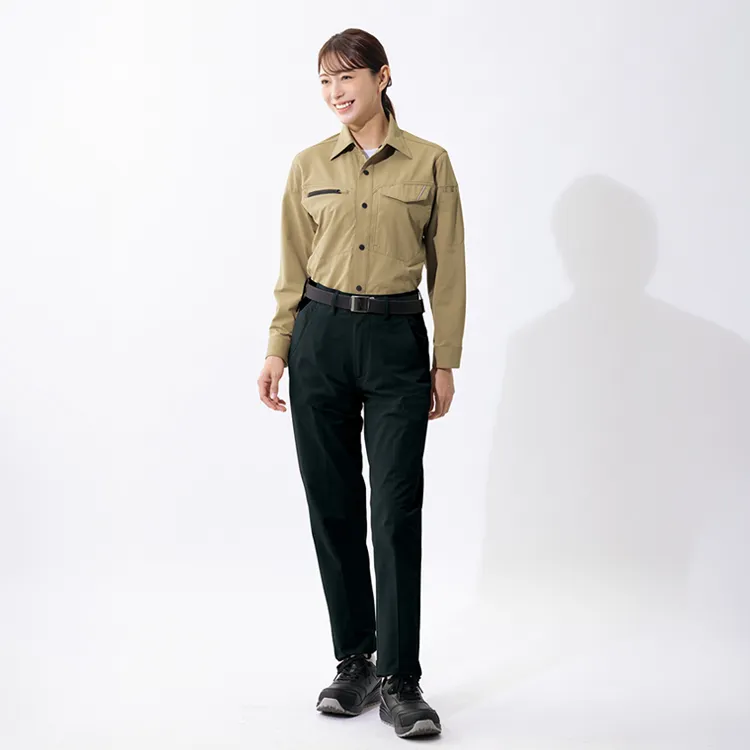 軽量で動きやすい春夏向けストレッチ作業服ズボン