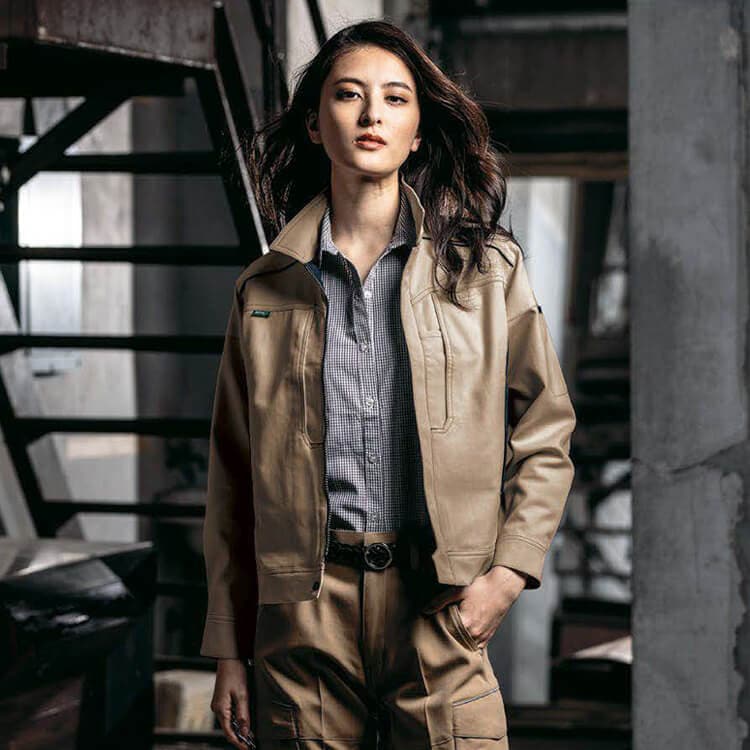 作業服・ブルゾン・ストレッチ・帯電防止・軽量・男女兼用・SDGs・人気ワークウェア・エコ素材