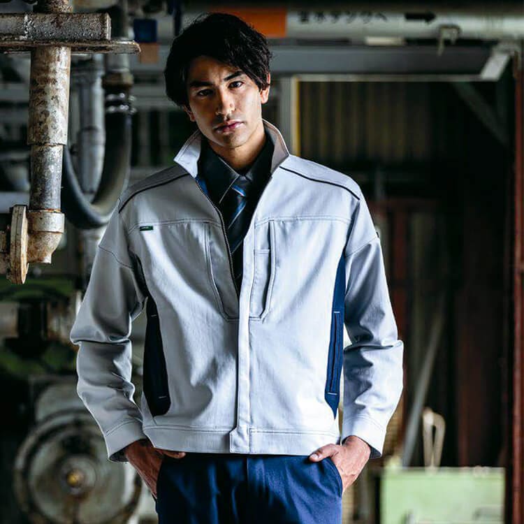 アイトス AZ-3501 長袖ブルゾン 男女兼用 ECO素材 ストレッチ 帯電防止 SDGs作業服