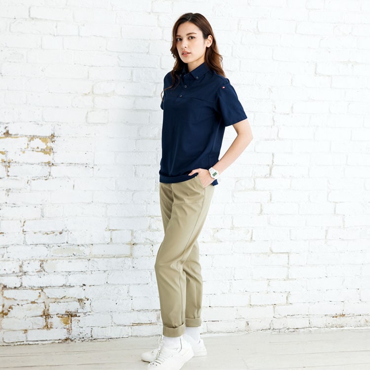 作業着ズボン・バートル作業服パンツ・男女兼用・エコ素材・ストレッチ・伸長率25％・制電対応・形態安定設計