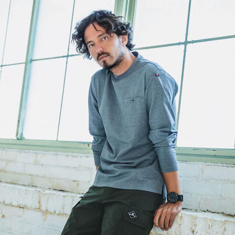 バートル・655・作業服長袖Tシャツ・吸汗速乾・ストレッチ素材・快適着心地