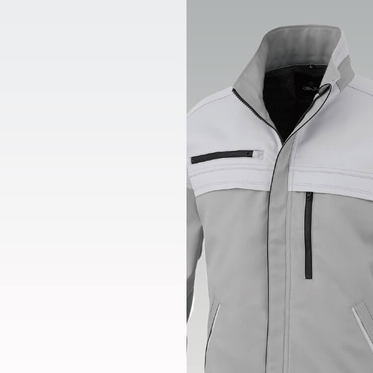 リサイクル作業服・ブルゾン・エコ素材・ストレッチ・裏綿・男女兼用・ワークウェア・SDGs作業着