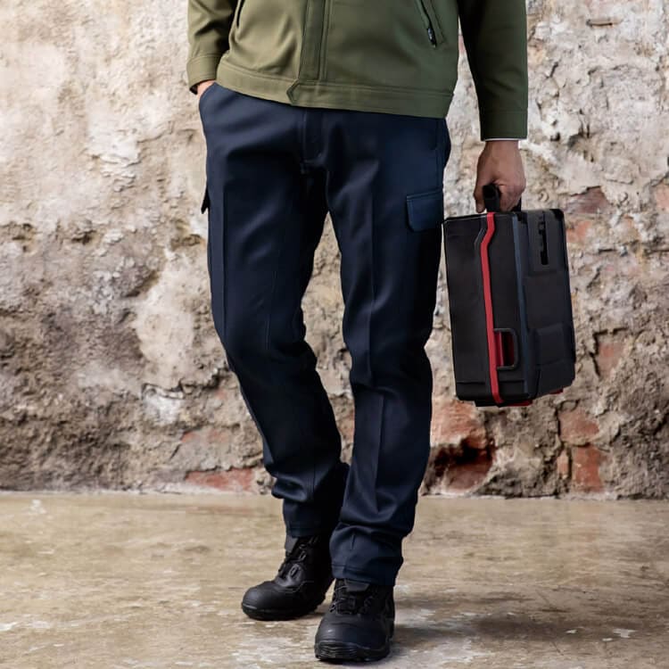 コーコス MB25105・エコ裏綿ストレッチカーゴパンツ・作業服・男女兼用・防寒・帯電防止