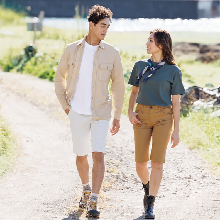 作業服ハーフパンツ レディース