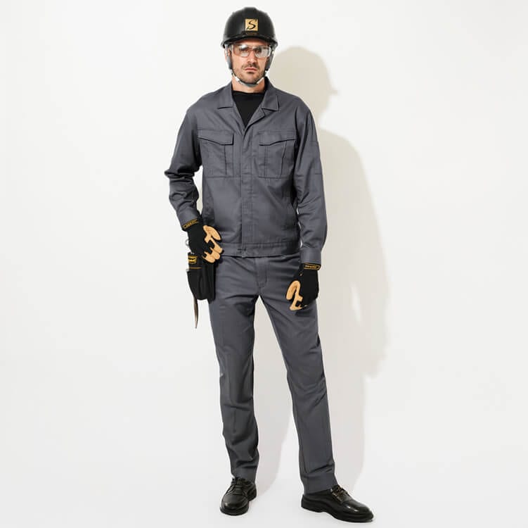 作業服溶接用ズボン－綿100％素材「火の粉も安心」現場作業着【e-UNIFORM】