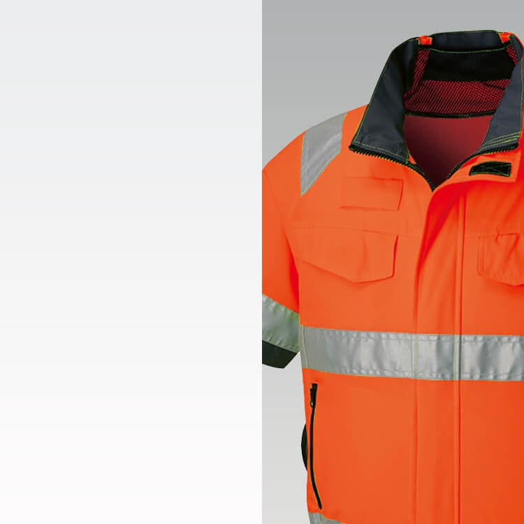 高視認性安全服　ファン付きブルゾン