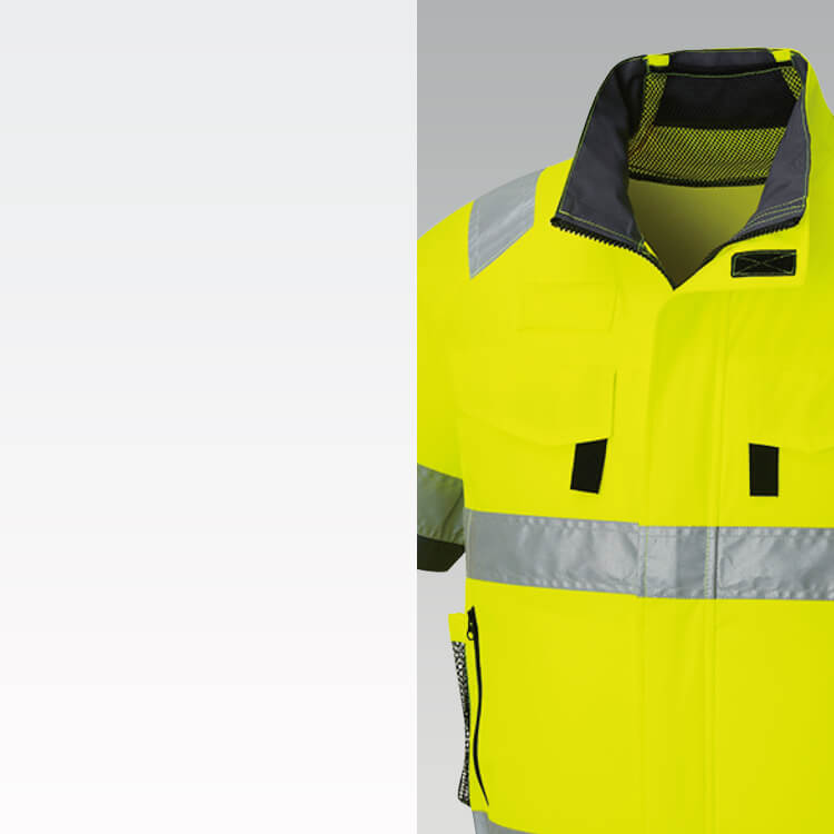 ハーネス対応 ファン付き作業着半袖ブルゾン