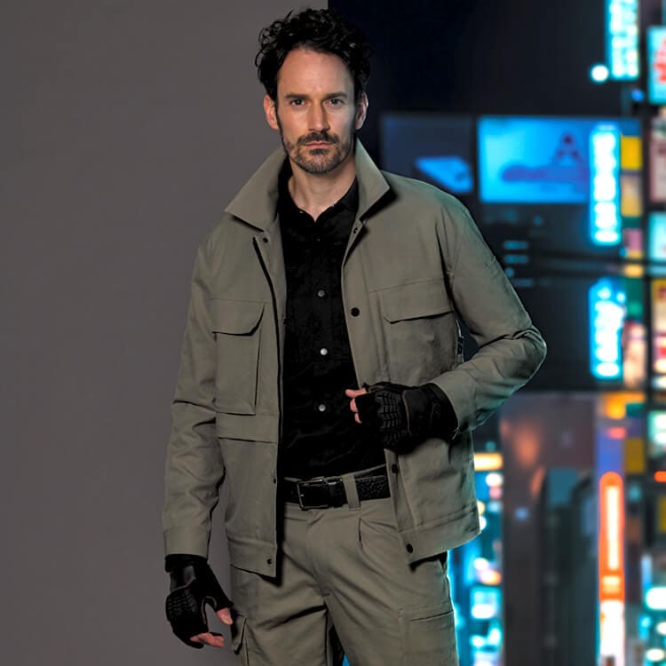 ストレッチ素材の作業着ブルゾン｜男女兼用・現場作業に最適な長袖ジャケット【RE22511】