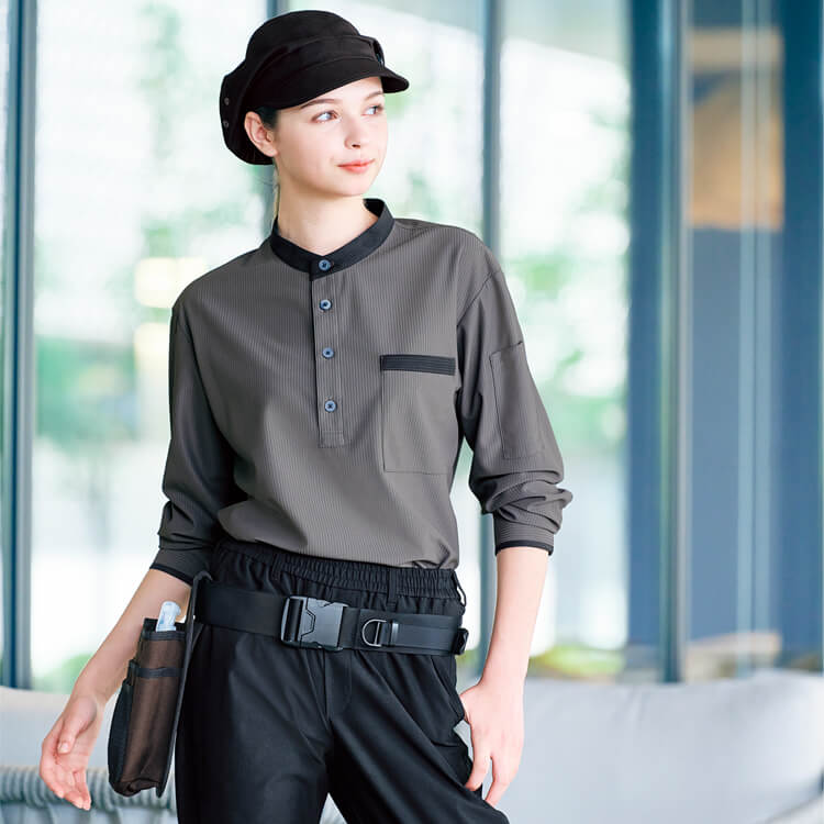 Pedestal ポロシャツ 未使用 値下げ可能 ビルメンテナンス・施設管理用制服｜透けにくい吸汗速乾長袖ポロシャツ