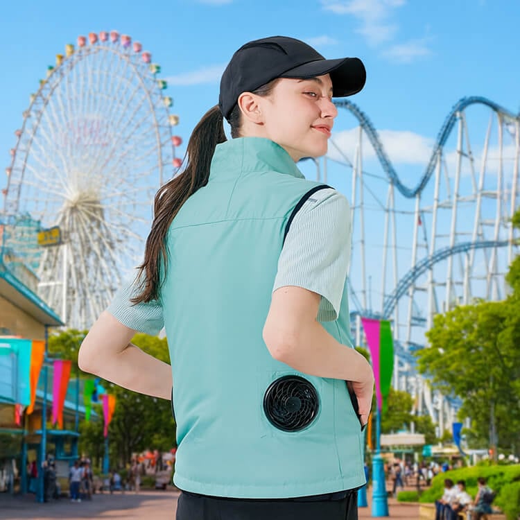 空調服 涼しい作業着ベスト｜7.2Vセット。ストレッチ素材と最軽量級