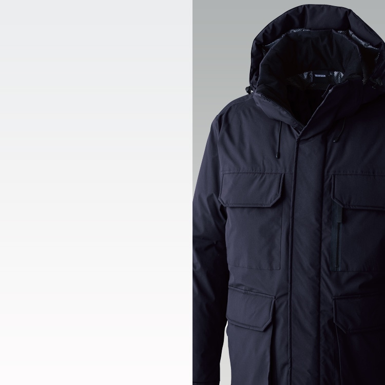 軽量ファイバーダウン防寒服｜作業着向け冬物コート