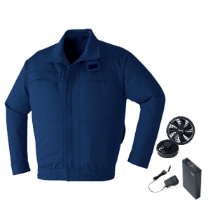 空調服セット 18V 長袖｜難燃作業服・ファン付き作業服・製造工場や